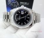Best Quality Copy Rolex Day Date Presidential 40mm Watch Black Dial